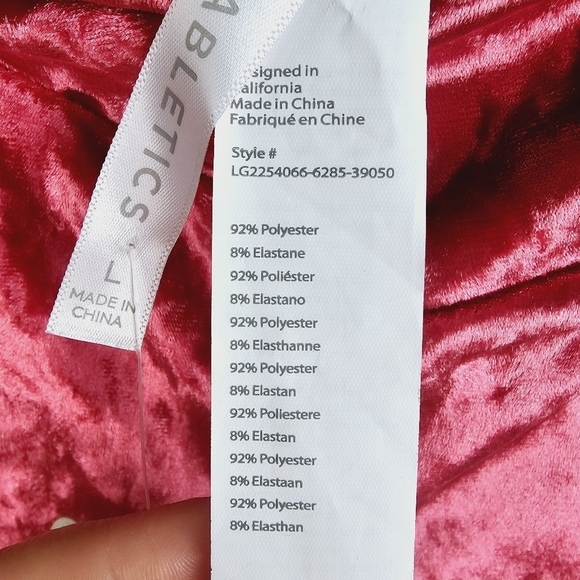 Fabletics High-Waisted Crushed Velour Crossover Leggings NWT Large Tall - Picture 12 of 15